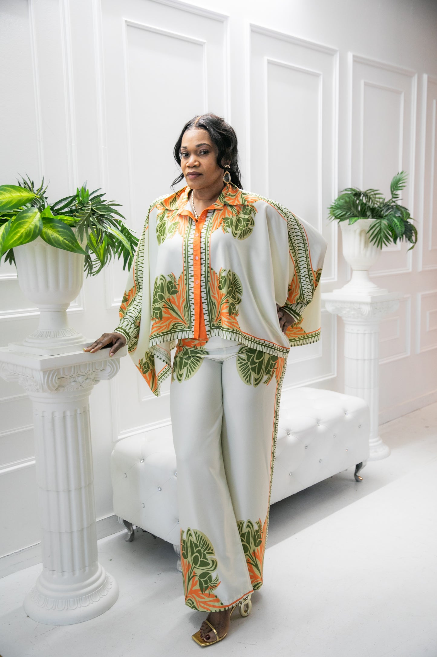 SPRING FLORA PANTS SET
