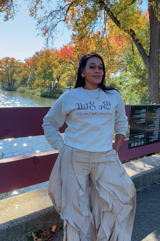 BE STILL PULLOVER SWEATSHIRT