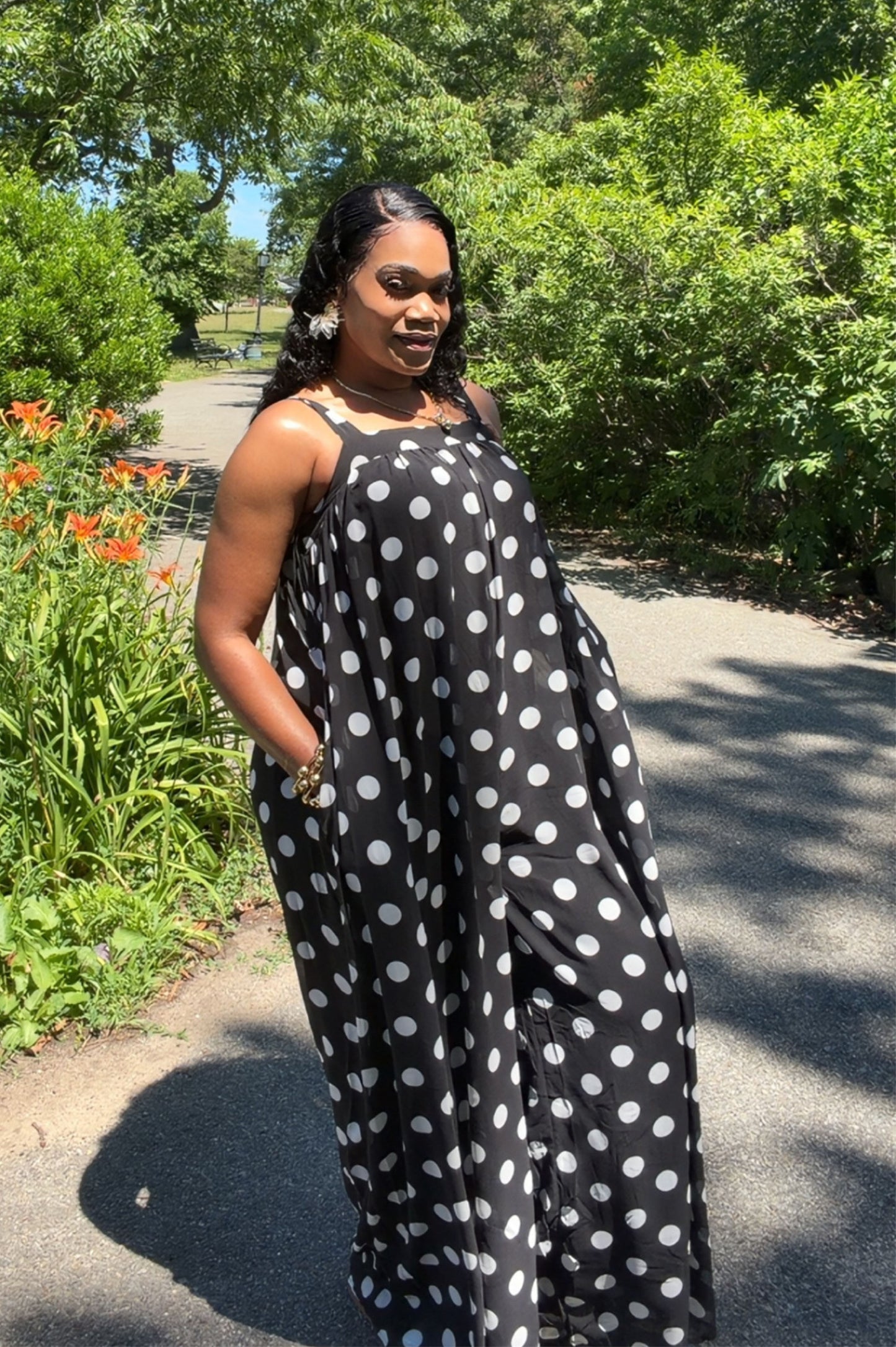 CLASSIC DOT ELEGANT JUMPSUIT - Black
