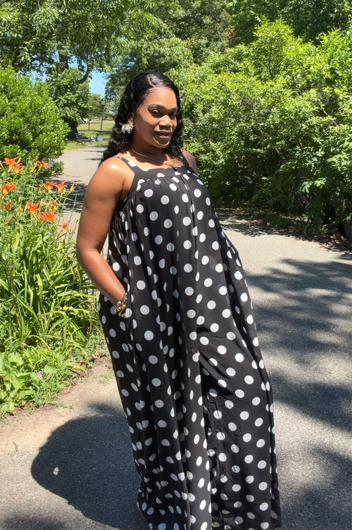 CLASSIC DOT ELEGANT JUMPSUIT - Black