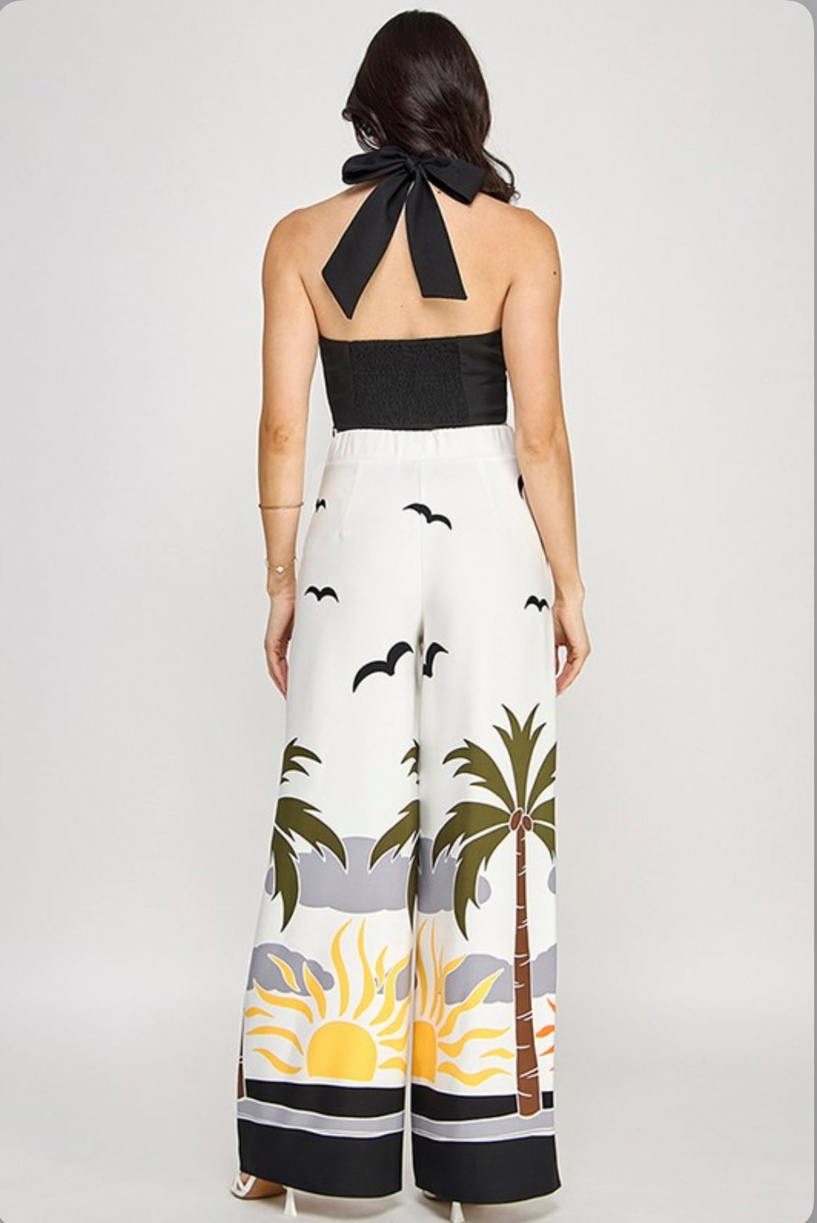 PALM TREE PANTS SET