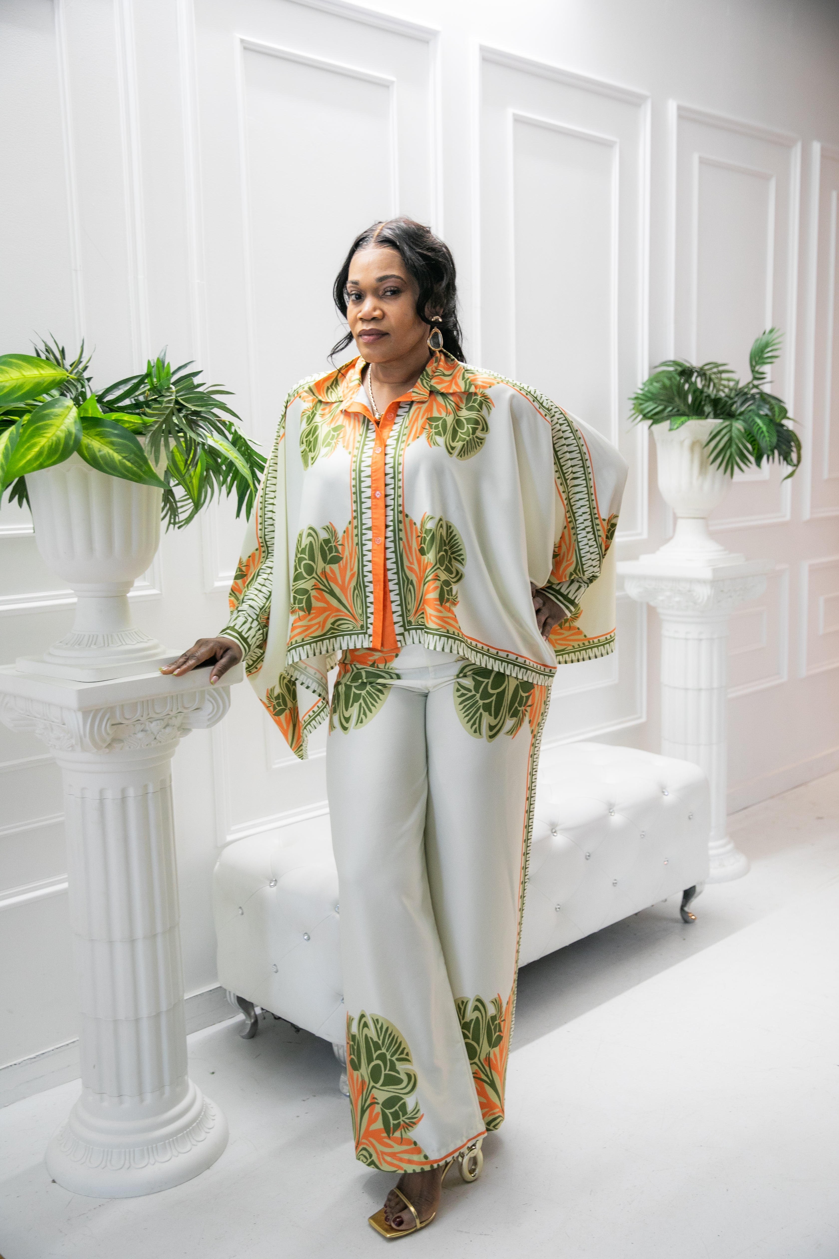 SPRING FLORA PANTS SET
