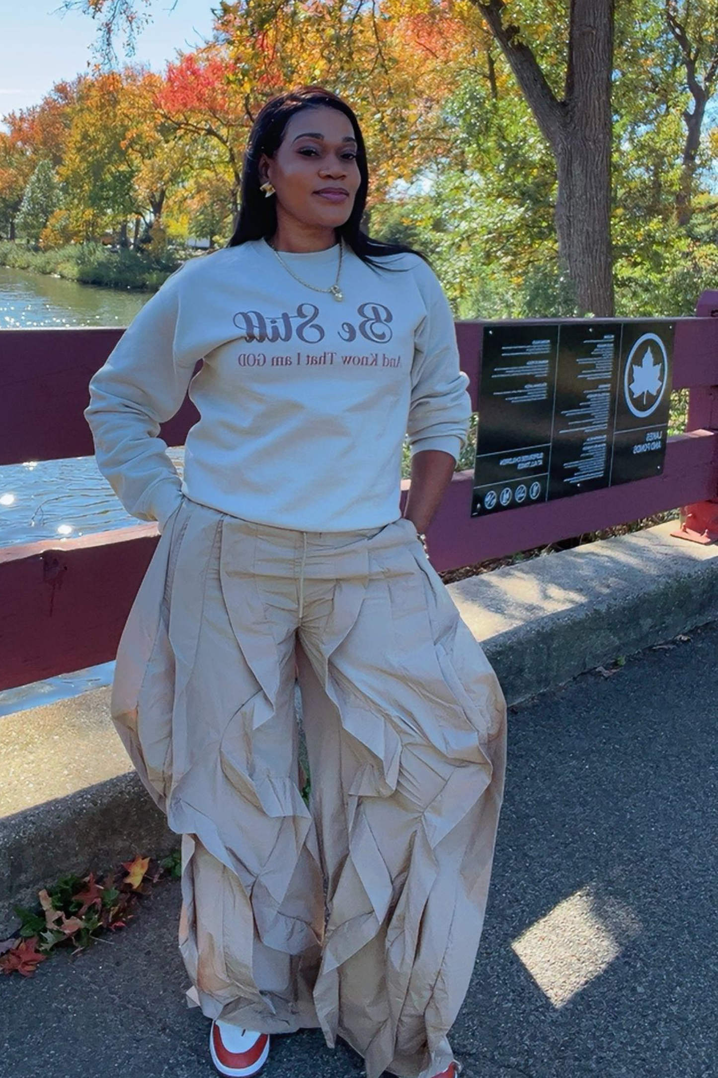 RUFFLED DETAIL JOGGER PANTS