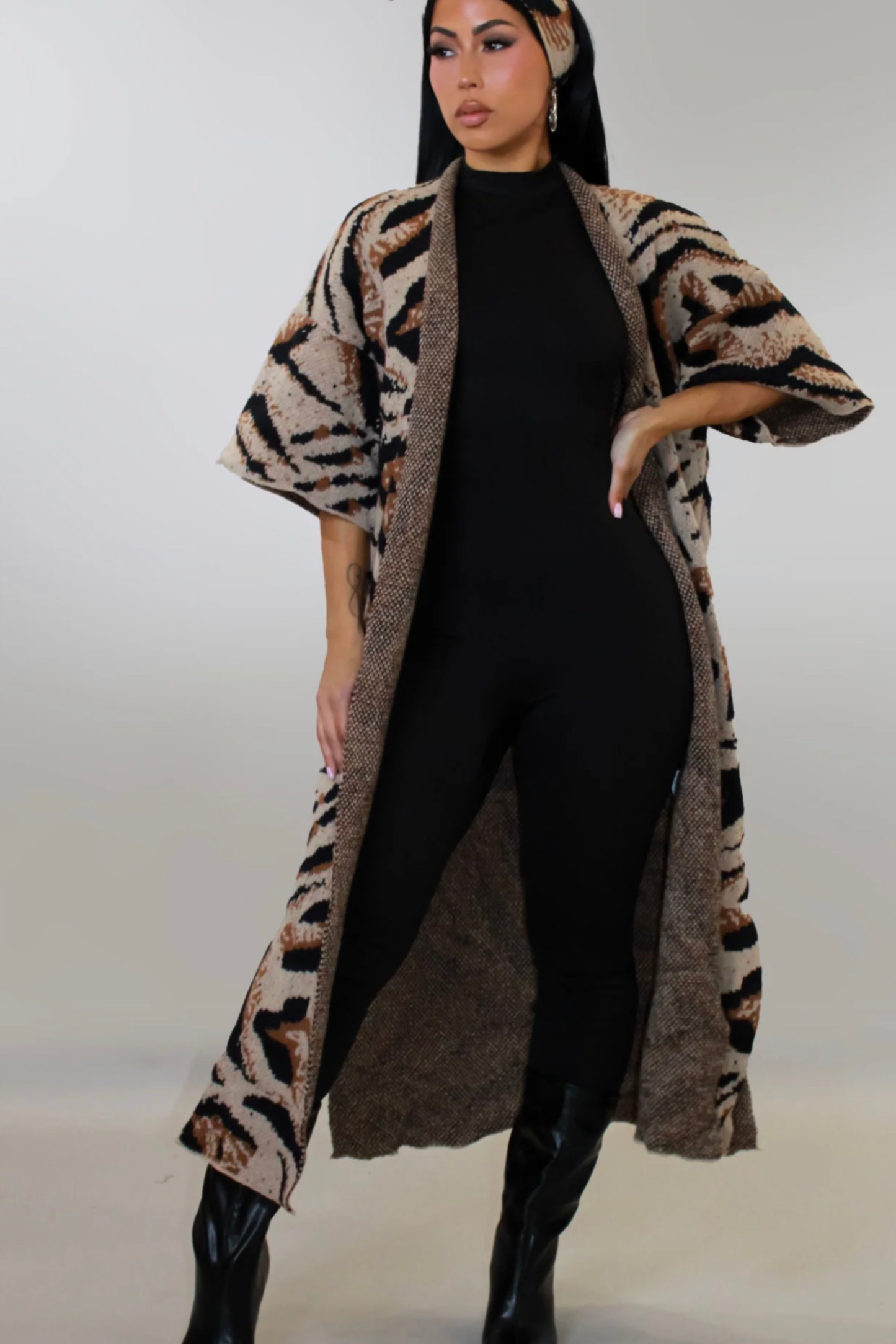 LEOPARD PRINT KIMONO